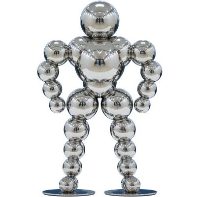 China Creative Abstract China Home Decor Ornaments Stainless Steel Iron Warrior Metal Home Accessories for sale