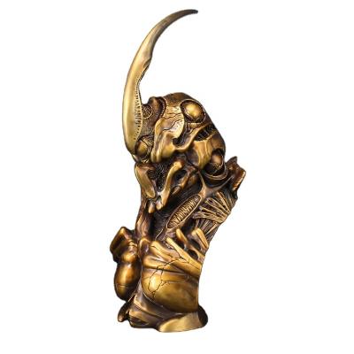 China Custom Brass Casting Bust Guyver Metal Model Figures Handmade Exquisite Ornaments Comics Statue for sale