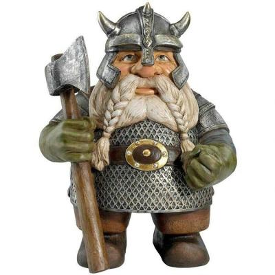 China Handmade Viking Pirate Sculptures Gift Handwork Ornament Statue Crafts Ornaments Europe Dwarf Gnome Viking Dwarf Goblin Victor Resin for sale