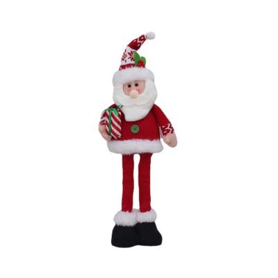 China Plastic + Retractable Plush Santa Claus Snowman Christmas Doll Santa Claus Snowman Christmas Decorations Christmas Scene Decoration for sale