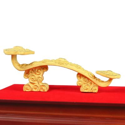 China China Chinese Style Ruyi Statues 24k Gold Plating Lucky Ruyi Statue for sale