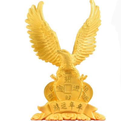 China China Gold Plating Metal Eagle Statue Hot Sale Brass Plated 24K Gold Eagle Statue for sale