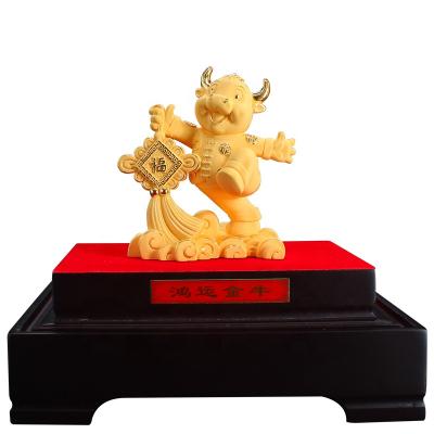 China China factory direct sales Bull gold customization ox figurine gold statue for sale