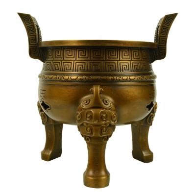 China ORIENTAL Custom Metal Brass Censer Clinker Casting Chinese Bronze Sculpture for sale