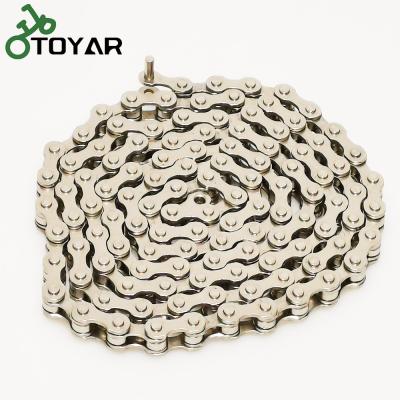 China Silver Single Chain 116 Steel Links Cadena De Bicicleta Toyar Road Bike Mountian Gear Bike For Most Road City Bicycle Accessories for sale