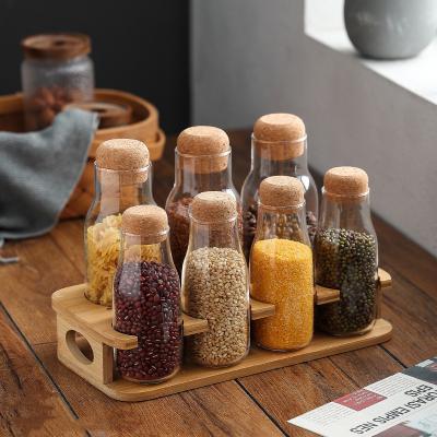 China Good Quality Kitchen Storage Airtight Glass Jar Food Freshness Storage Eco Friendly Storage Jars With Bamboo Lid for sale