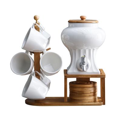 China Sustainable Manufacturer Custom Wholesale Ceramic Tea Set With And Pack Afternoon Tea Set 6 Sets Kettle for sale