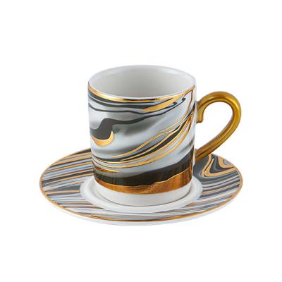 China Wholesale Eco-friendly Saucer Set Undercoat Colored Craft Porcelain Coffee Cup and Saucer Set Ceramic Tea Cup for sale