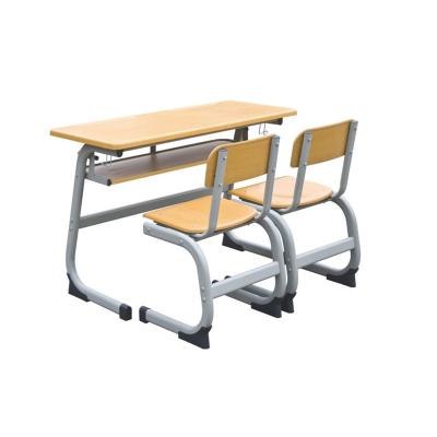 China Single Fixed Molded Double Board Student Desk And Chair Factory Price for sale