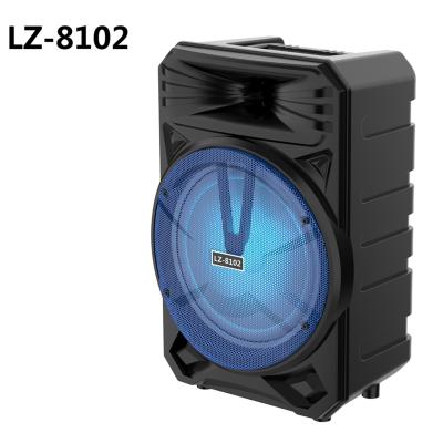 China Good Quality Professional Portable Trolley To Phone Function LZ-8102A 8 Inch Subwoofer Speaker Box For Dancing for sale