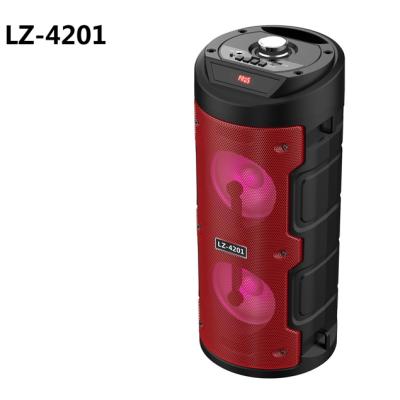 China Phone Function LZ-4201 Led 10w Powered Dual 4 Inch Speaker Active Outdoor DJ BT Speaker for sale