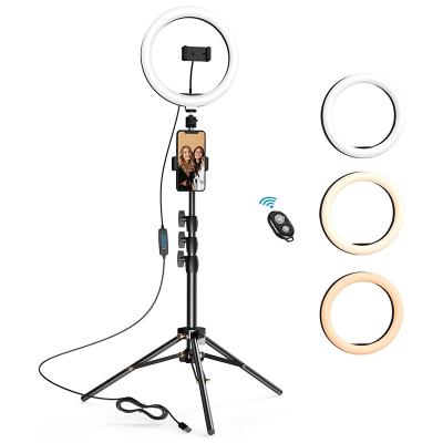 China Fashion Design ABS+PC Powero Live Beauty Ring Light 10 inch Attractive Rim Light 10 inch makeup ringlight with table tripod for sale