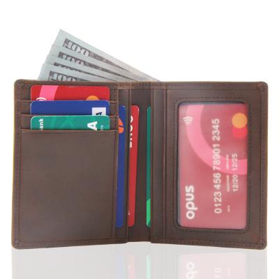 China RFID fashion leather wallet for man luxury rfid blocking wallet men leather smart bifold wallet for sale