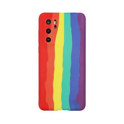 China Full Rainbow Painted Case Anti-fall Unique Liquid Silicone Case Shockproof Case For Samsung for sale