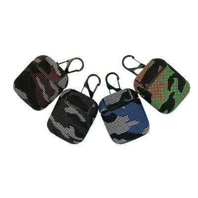 China For airpods For Airpods 1&2 case with front LED hardcase chain key visible camouflage design for sale