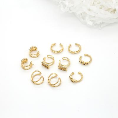 China FASHIONABLE Design 14K Multi Gold Plated Ear Cuff Earrings for sale