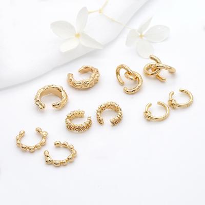 China FASHIONABLE Design 14K Multi Gold Plated Ear Cuff Earrings for sale