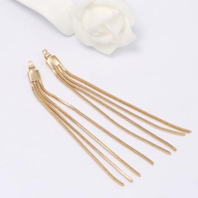 China New Arrival 14K Brass Gold Plated Tassel Ear Line for sale