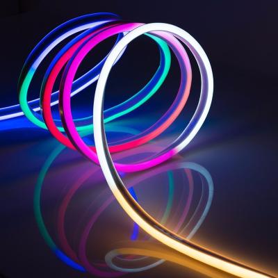 China Garden 5v led flexible neon strip rgb WS2811 full color 96leds led dimmable neon silicone strips lighting for holiday lighting for sale