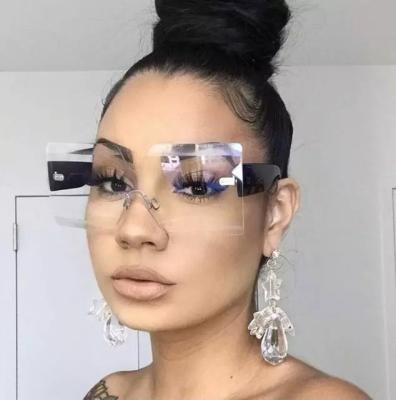 China Fashion Sunglasses 2021 Oversized Sunglasses 2021 Women Designer Shades Sunglasses Sun Square Super Big Glass for sale