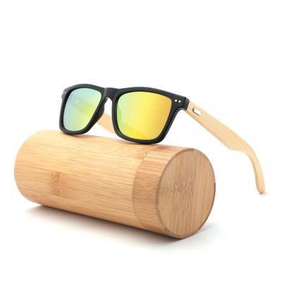 China Handmade Classic Plastic Frame Logo Wooden Sunglasses Bamboo Sunglasses Custom Made 2021 Fashion Sunglasses for sale