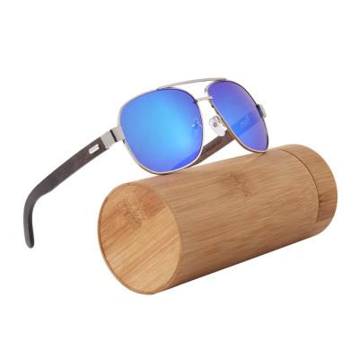 China Sunglasses China New Fashion Trendy gafas de sol Polarized Glass Zebra Arm Wooden Sunglasses for sale