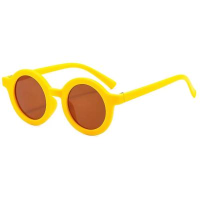 China Cheap Fashion Sunglasses Kids Sunglasses Color Round Frame Sunglasses Boys Girls Cute Frosted Sunglasses for sale