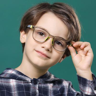 China New Design Blue Light Blocking Round Glasses Transparent Blue Anti Light Glass Kids Glasses Frames Kids Eyewear TR90 for sale