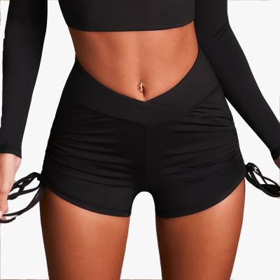 China Sports Women Workout Breathable Short Running Fitness Leggings Female Yoga Shorts for sale