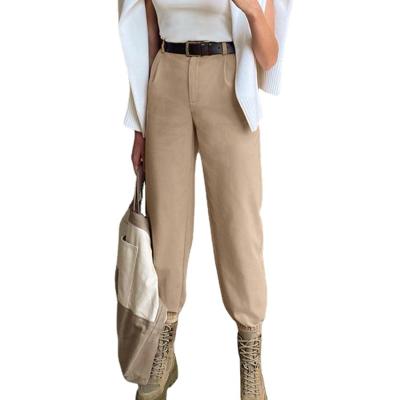 China Autumn Straight Leg Slacks Office Lady Suit Pants Women High Waist Anti-Wrinkle Casual Pants for sale