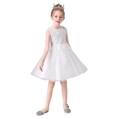 China New Pattern Sweet Style Printed Long Party Dress For Girls Flower Girl Dress for sale