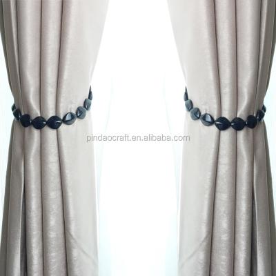 China Eco-friendly Elegant Beaded Curtain Rope Magnetic Tieback for sale