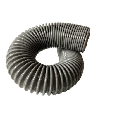 China Hotel Vacuum Line PVC Gray Hose Plastic Coated Steel Wire Spiral Hose for sale