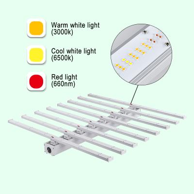 China Seed Starting 2021 8bars Real Power 1000 Watt RJ12 Control Panel Top Selling Timer Dim With 660nm Red IR & UV Led To Grow //Light for sale