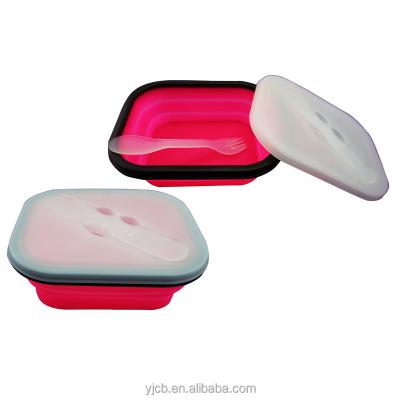 China Disposable Silicone Collapsible Bowl Silicone Lunch Box Silicone Bowl for sale