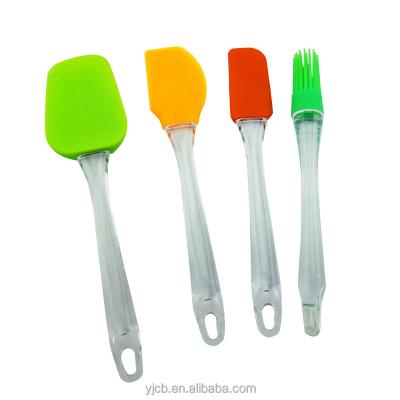 China 3pcs/set Disposable Tool Kit Silicone Kitchen Utensil Spatula Baking Scraper Basting Brushes for sale