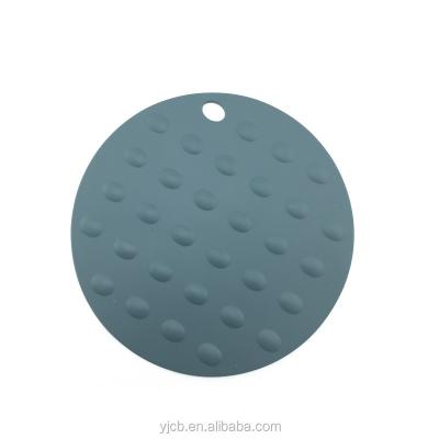 China Sustainable Heat Resistant Hot Round Shaped Silicone Table Mat for sale