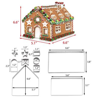 China Disposable Christmas Gingerbread House Cookie Cutter Set Cookie Cutter Home for sale