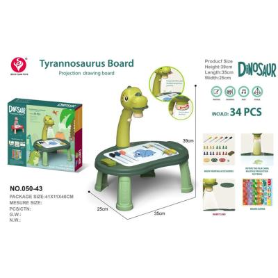 China Projector Kids Plastic Writing Table Learning Suction Board Learning Dinosaur Kids Projection Drawing Board For Children for sale