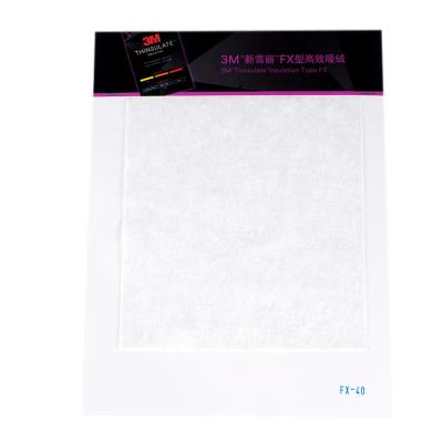 China Anti-deformation type FX flex 3M thinsulate wadding 3M thinsulate insulation polyester batting for clothes for sale