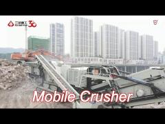 portable crawler mobile crusher 100-200 t/h for mining industry