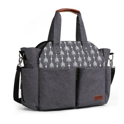 China Multifunctional Landuo Diaper Tote Bag Baby Changing Bag Weekender Messenger with 12 Pockets and Stroller Straps for All Baby Accessories for sale