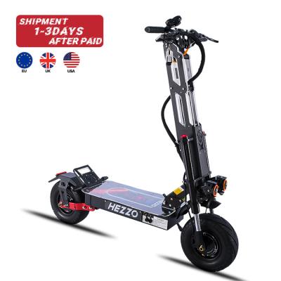 China New HEZZO DOUBLE Design High Power EScooter 13inch 60V 72V 6000W Motor LG 40AH Unisex Adult Electric Racing Electric Scooter for sale