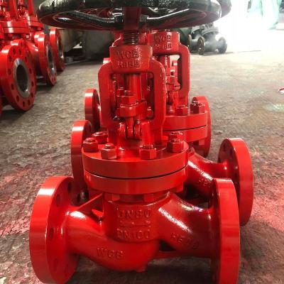 China No Leakage PN100 DN80 DN150 Flange Vapor Cast Steel WCB High Pressure Globe Valve for sale