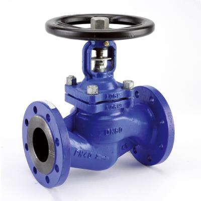 China No Leakage Cast Iron PN16 GG25 One Way Stem Flange Rise End Bellow Sealed Globe Valve Price for sale