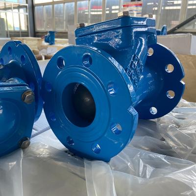 China No Leakage DN 50mm Rubber Ball Swing Sewage Check Valve for sale