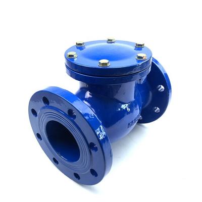 China No Leakage DN150 BS DIN Cast Iron Body Ductile Flange Swing Check Valve PN16 for sale