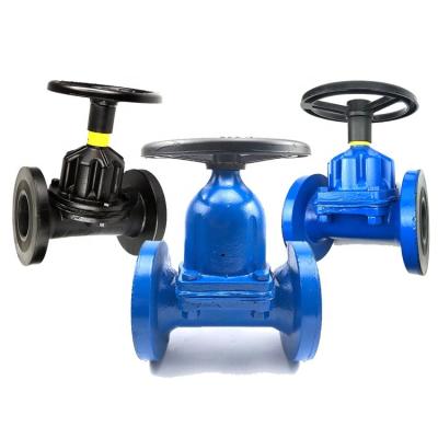 China Dn100 General Straight Through Side Flange Manual Diaphragm Valve for sale