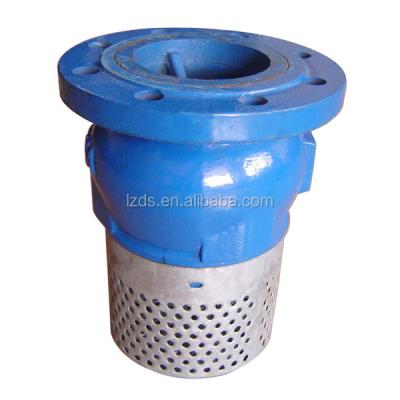 China General Ductile Iron Water Pump Flanged Foot Valve With Strainer for sale