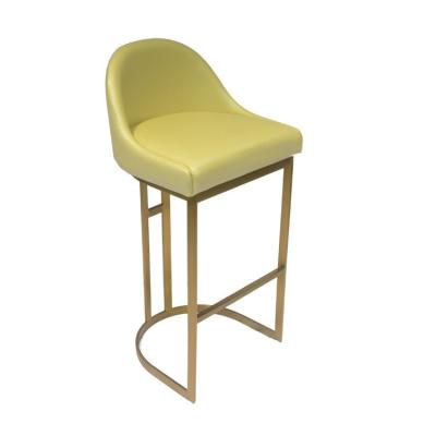 China Nordic single brushed brass bar chair gold store tea club bar stool umpire chair leisure steel bar stainless steel bar chair for sale